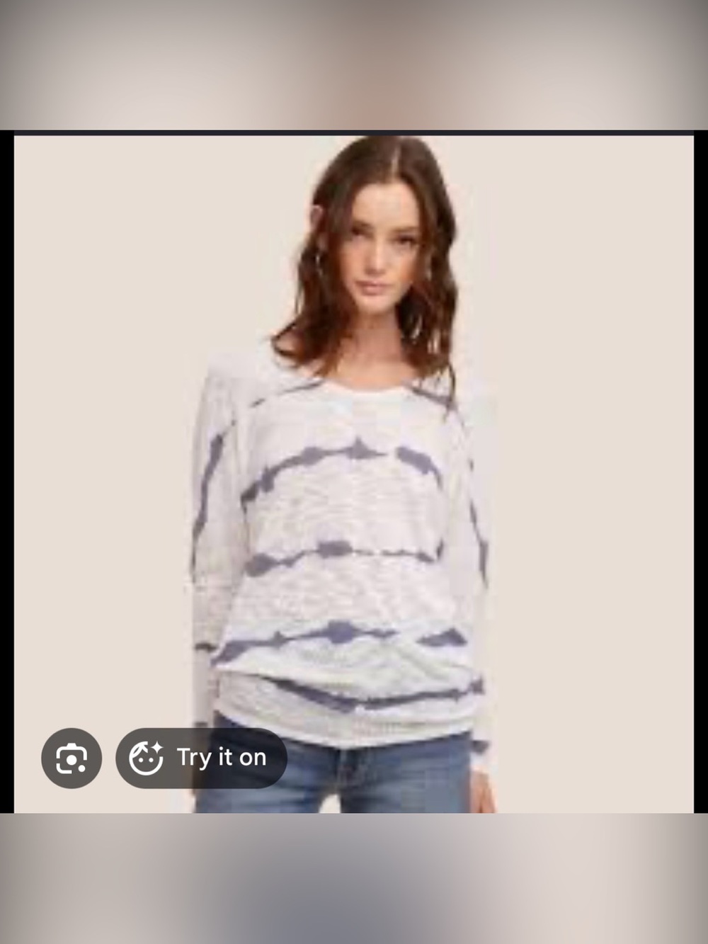 Light Blue Striped Knit Pullover